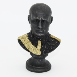 Miniatura busto di Mussolini in lava