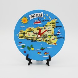 Orologio tondo con Sicilia